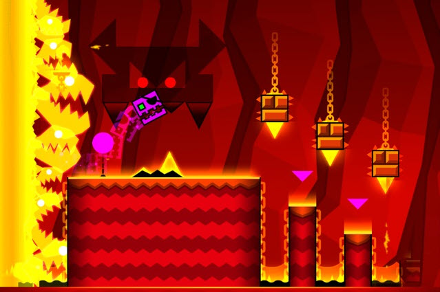 go up dash geometry dash meltdown screenshot